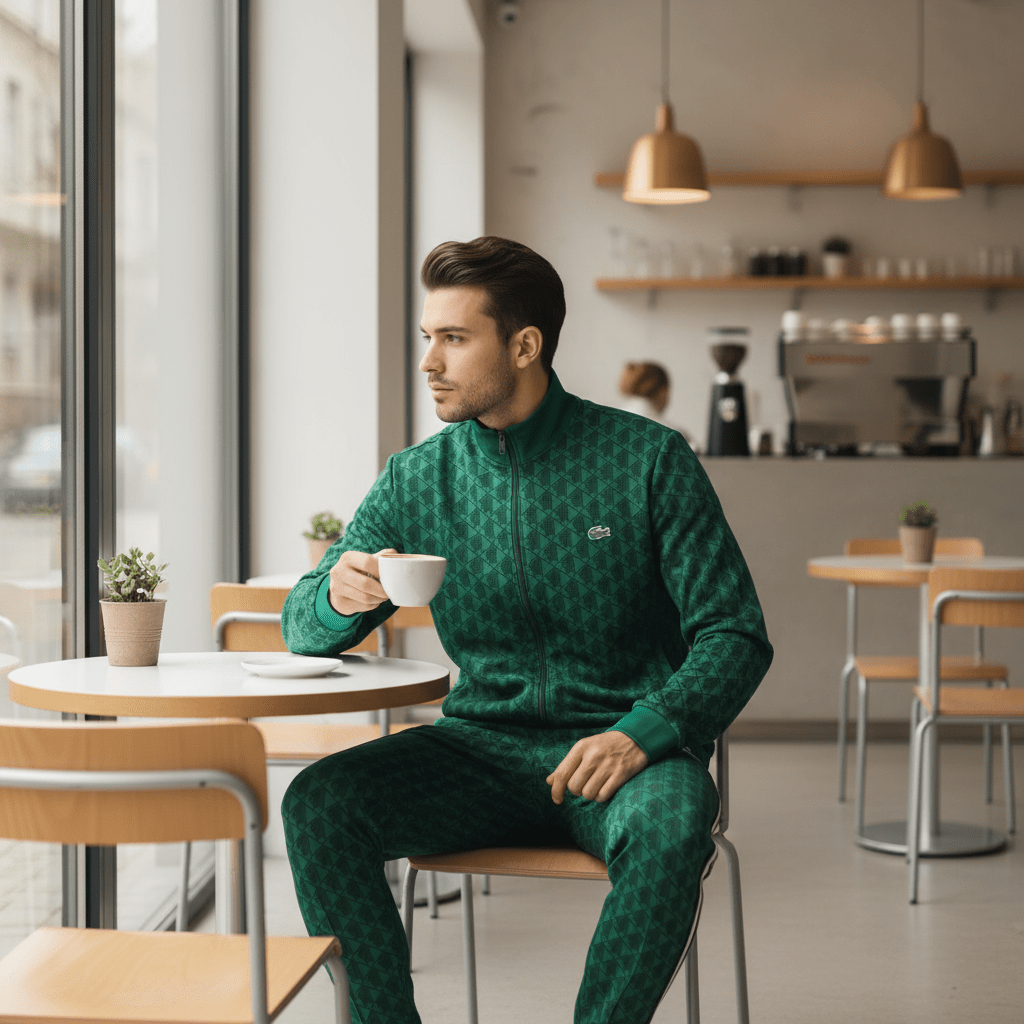 Zelena Muška Trenirka s Uzorkom – Muške trenirke – XL – slika 4