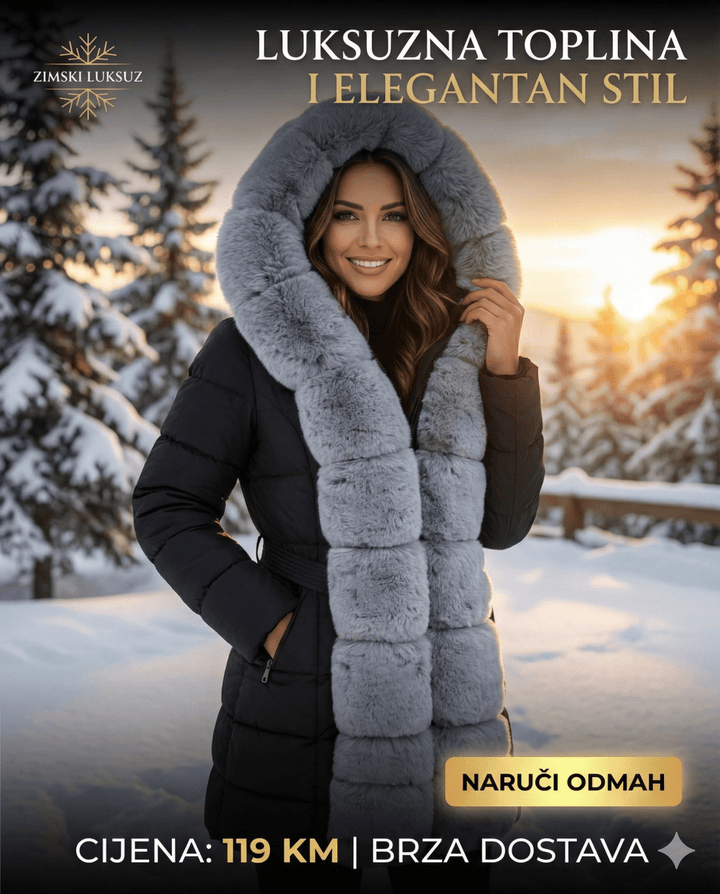 Ženska krznena zimska jakna