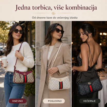 Ženska monogram torbica za dnevne, poslovne i večernje kombinacije