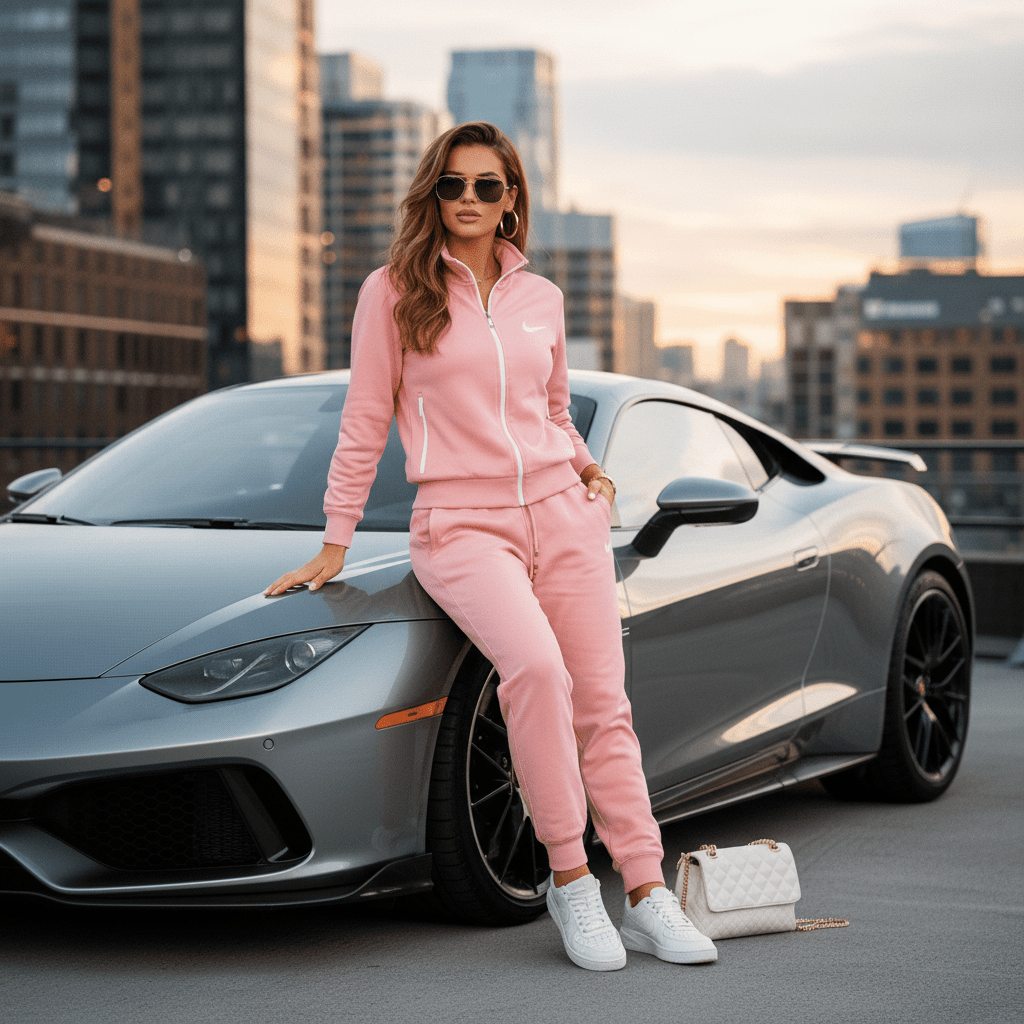 Ženska premium trenirka – – S Roza – slika 10