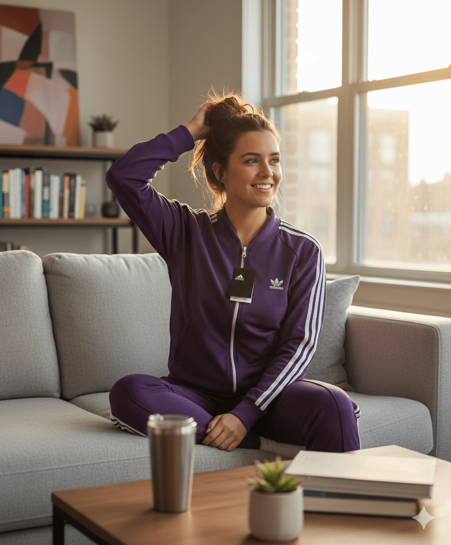 Ženska premium trenirka – – Svijetlo Plava S – slika 5