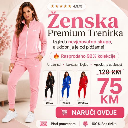 Ženska premium trenirka – – S Roza – slika 2