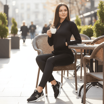 Ženska Sportska Trenirka – Elegantna Crna – Ženska Trenirka – M Crna – slika 4