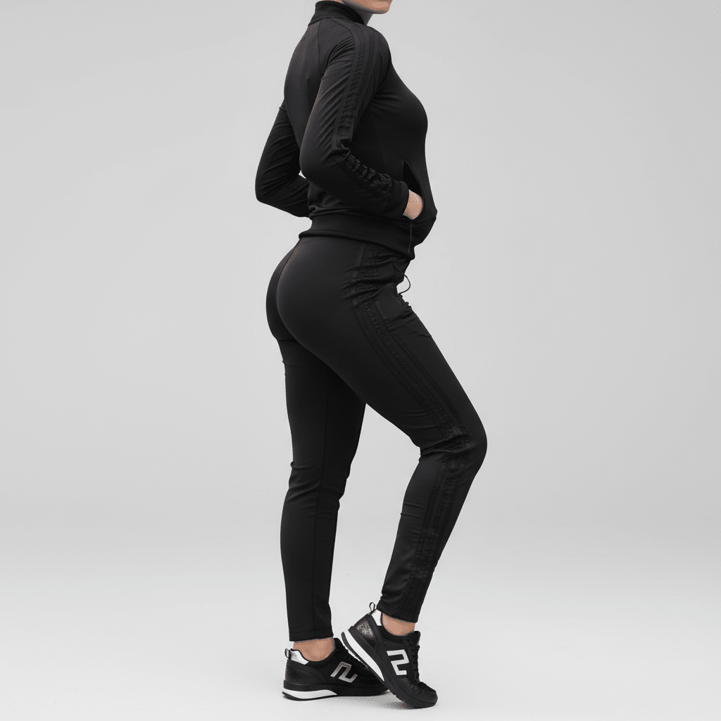 Ženska Sportska Trenirka – Elegantna Crna – Ženska Trenirka – M Crna – slika 1