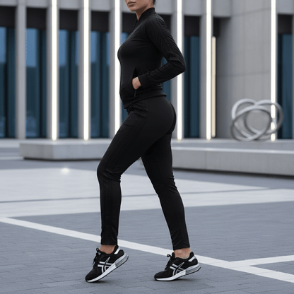Ženska Sportska Trenirka – Elegantna Crna – Ženska Trenirka – M Crna – slika 5