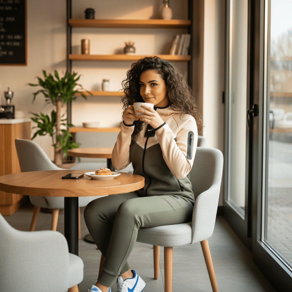 Ženska Trenerka Kaki/Bež – Ženska odjeća – S Kaki/Bež – slika 3