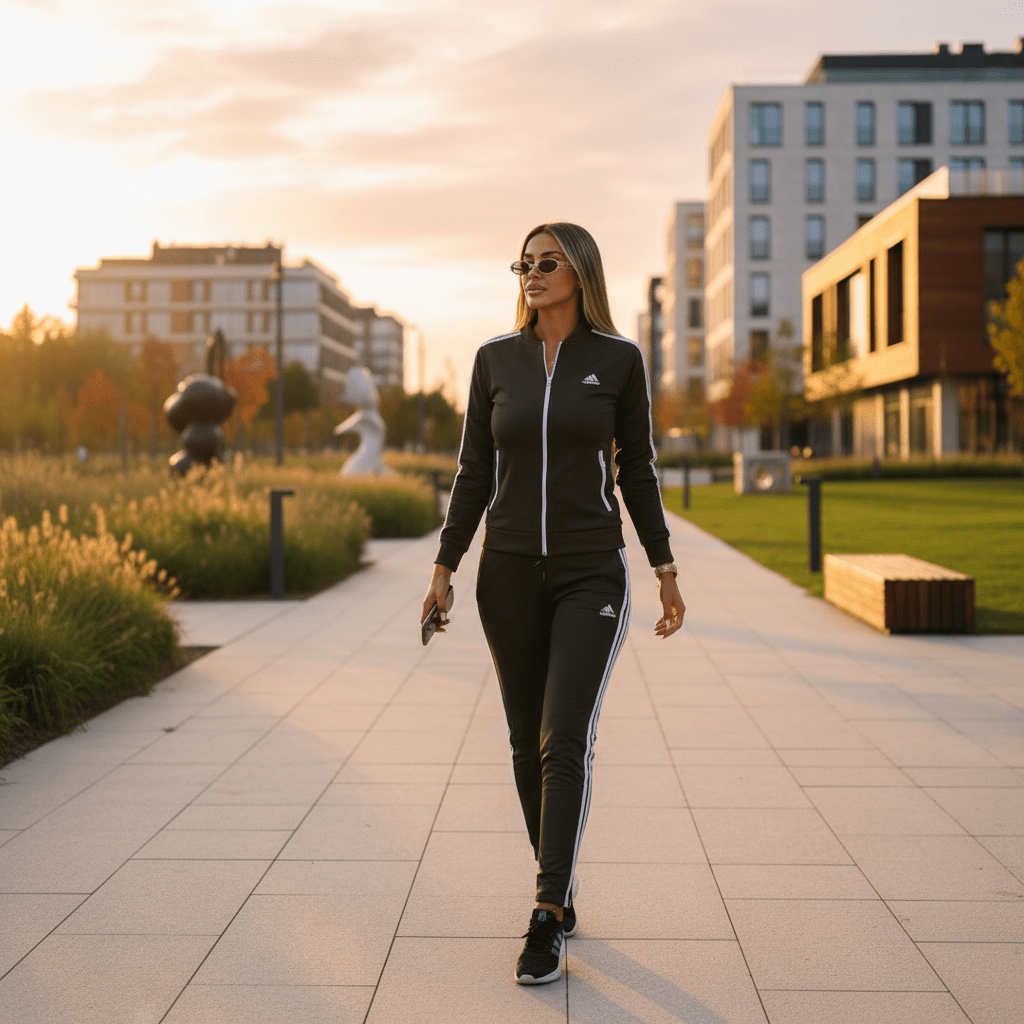 Ženska Trenerka Komplet – Trenerke – S Crna – slika 1