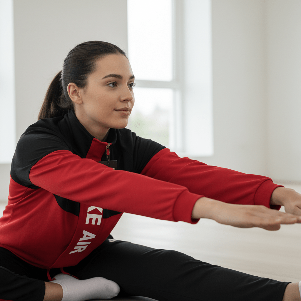 Ženska Trenerka Komplet - Crno/Crvena Sportska Elegancija – Trenerke – S Crna/Crvena – slika 5