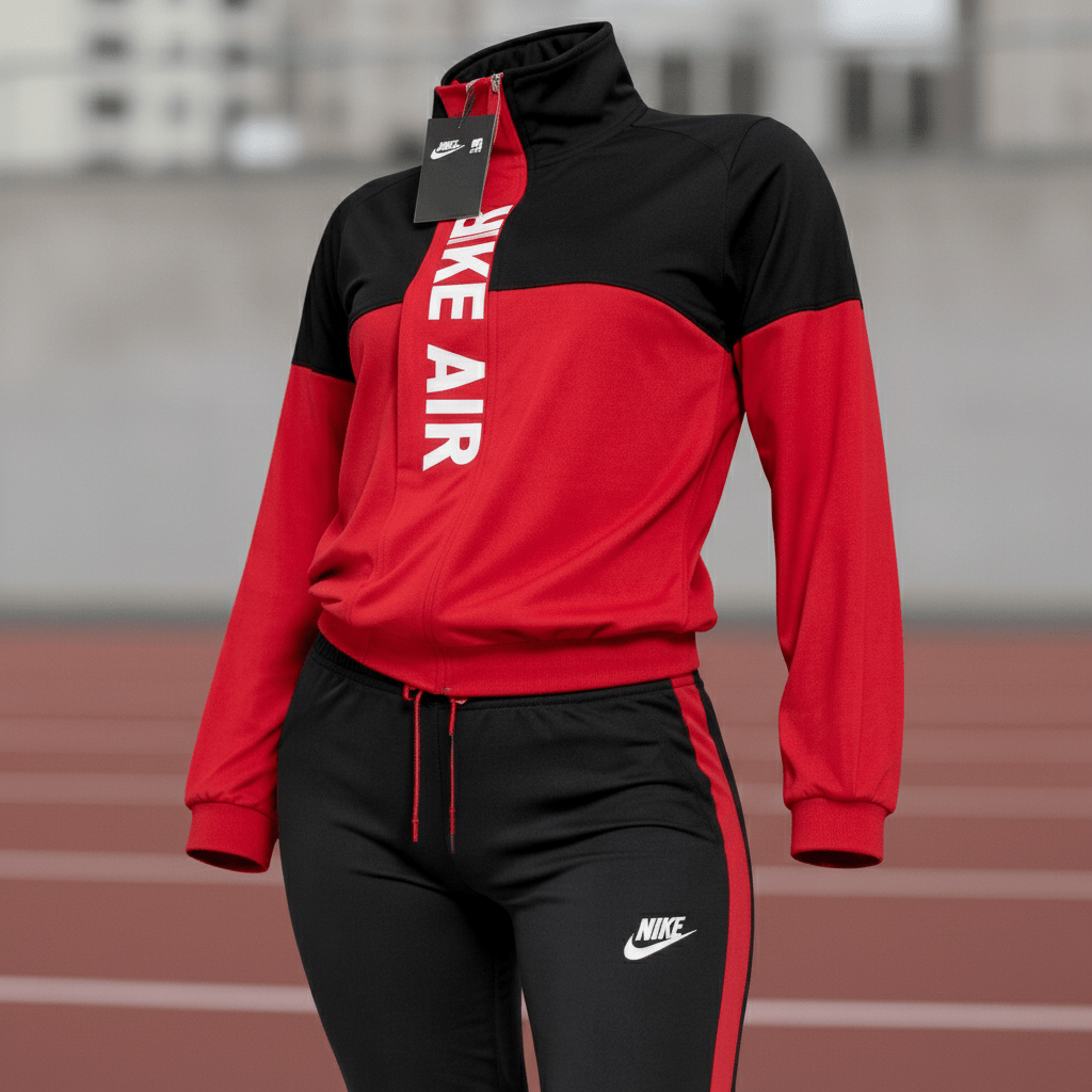 Ženska Trenerka Komplet - Crno/Crvena Sportska Elegancija – Trenerke – S Crna/Crvena – slika 7