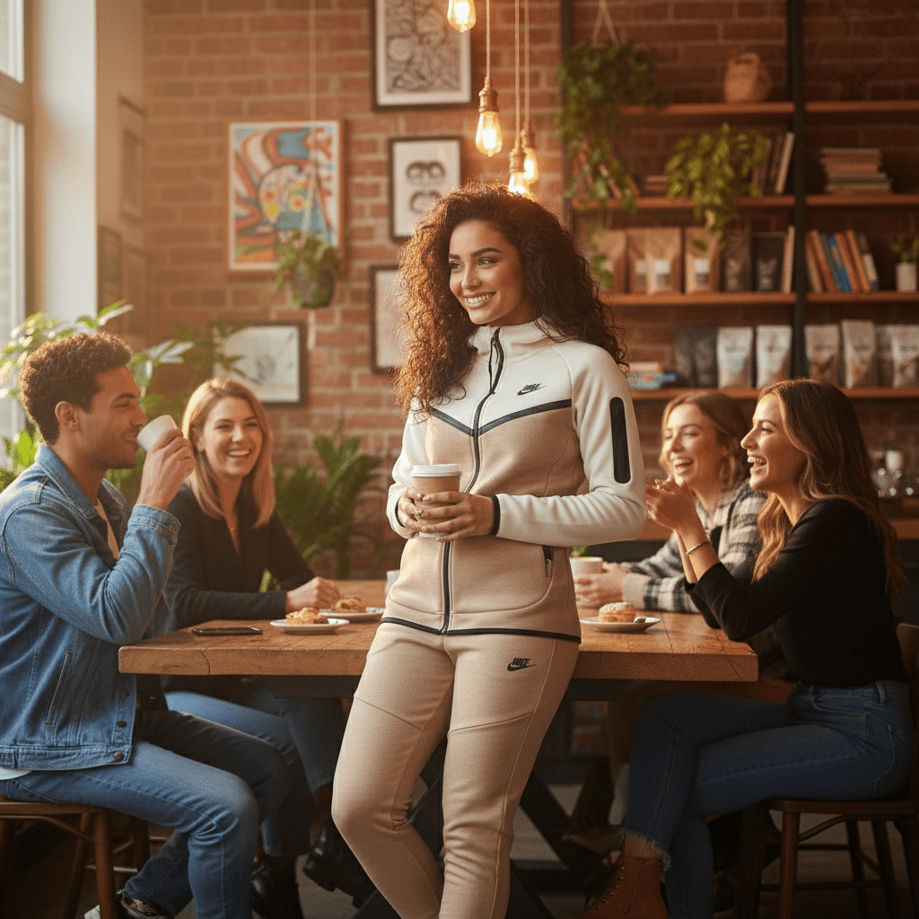 Ženska Trenerka Tech Fleece – Ženska Trenerka – S Bež/Krem – slika 4