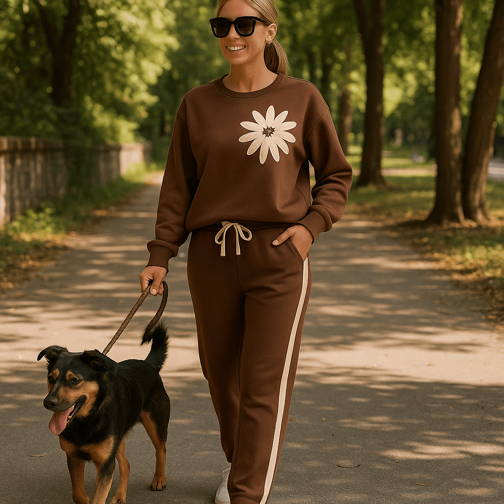 Ženska Trenirka Set s Cvijetom - SAMO KLIKNI