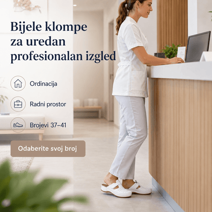 Ženske Anatomske Klompe – Klompe i Papuče – 37 Bijela – slika 3