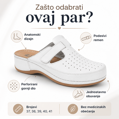 Ženske Anatomske Klompe – Klompe i Papuče – 37 Bijela – slika 7