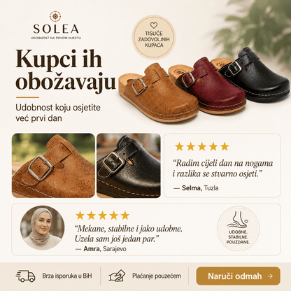 Ženske Anatomske Klompe Solea – – Smeđa 37 – slika 5