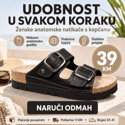 Ženske Anatomske Natikače s Kopčama – – 37 Leopard – slika 7
