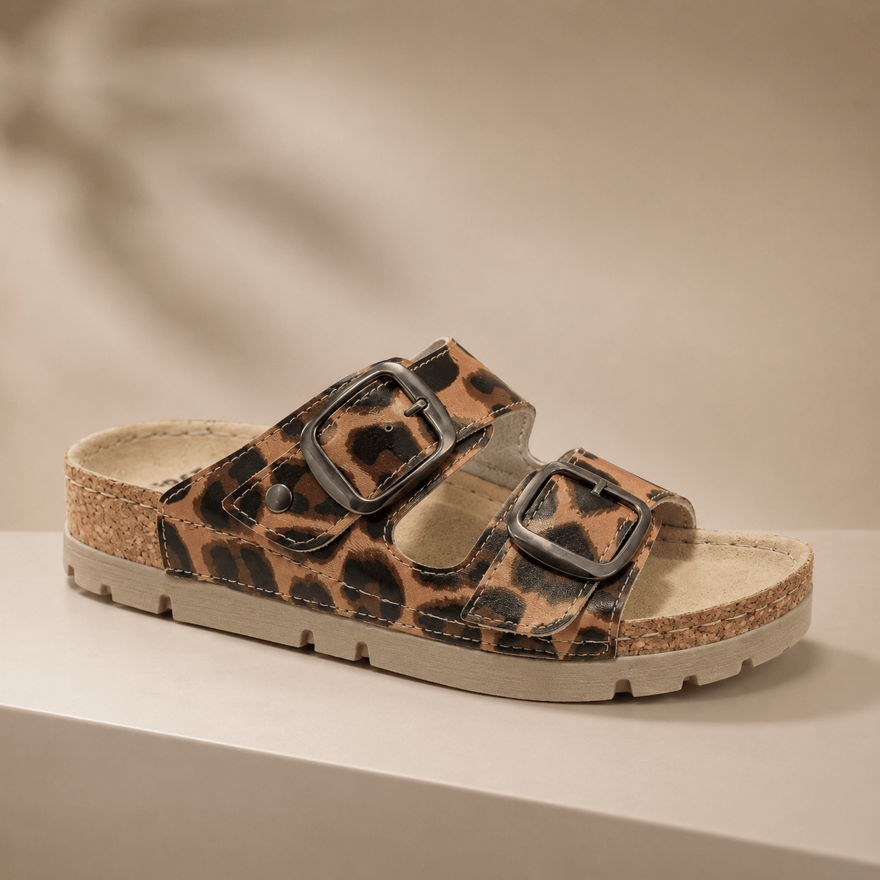 Ženske Anatomske Natikače s Kopčama – – 37 Leopard – slika 3