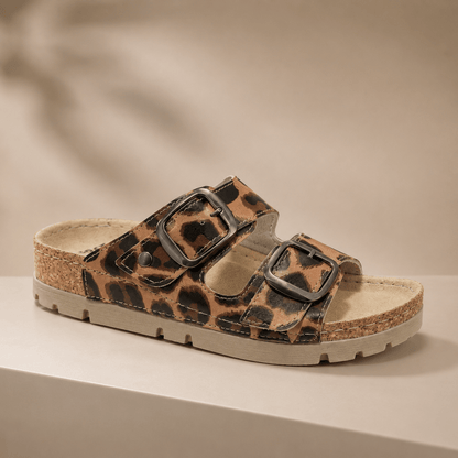 Ženske Anatomske Natikače s Kopčama – – 37 Leopard – slika 3