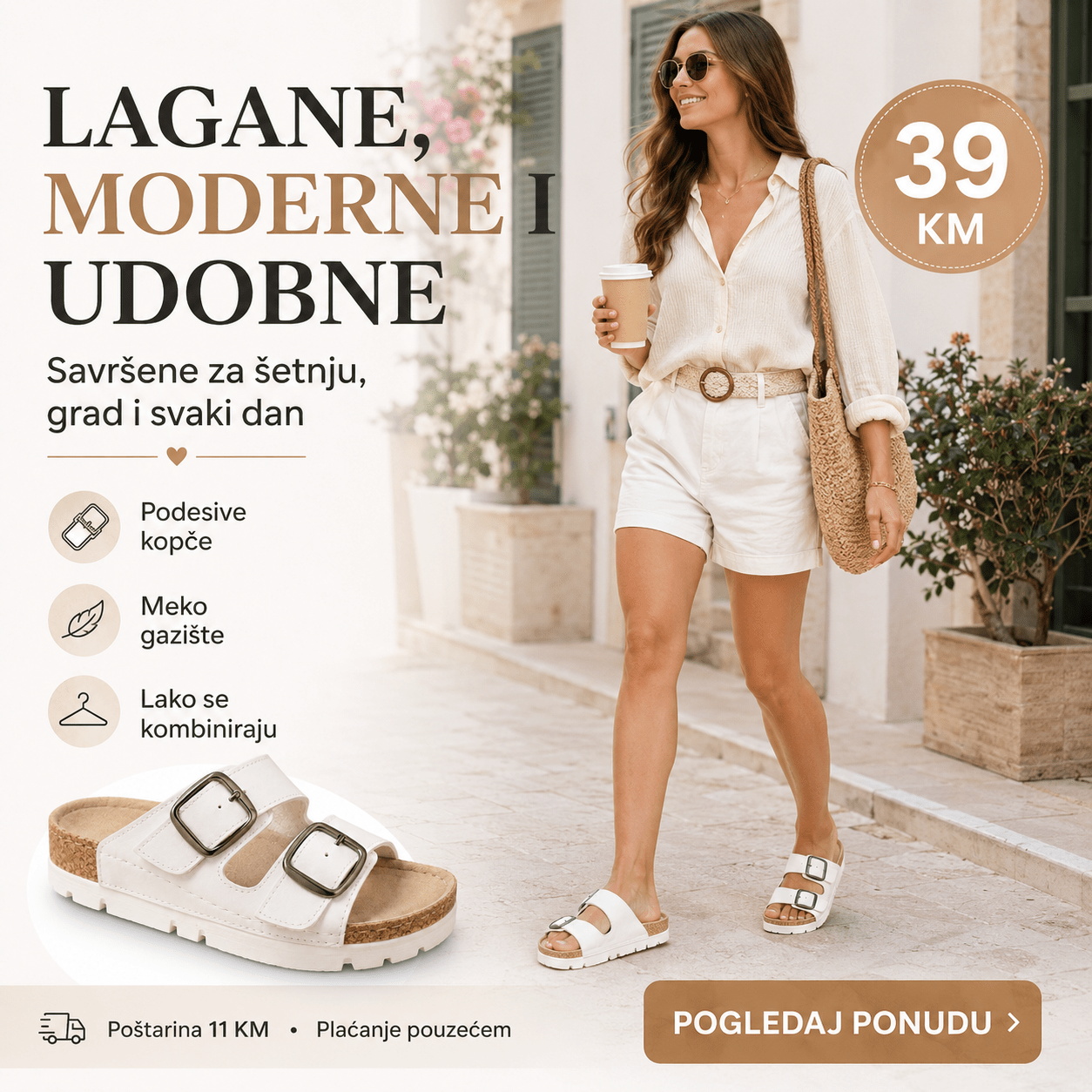 Ženske Anatomske Natikače s Kopčama – – 37 Leopard – slika 4