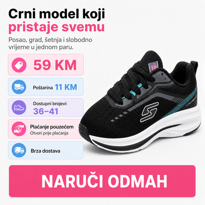 Ženske Crne Sportske Tenisice s Tirkiznim Detaljima – Ženske tenisice – 36 – slika 8