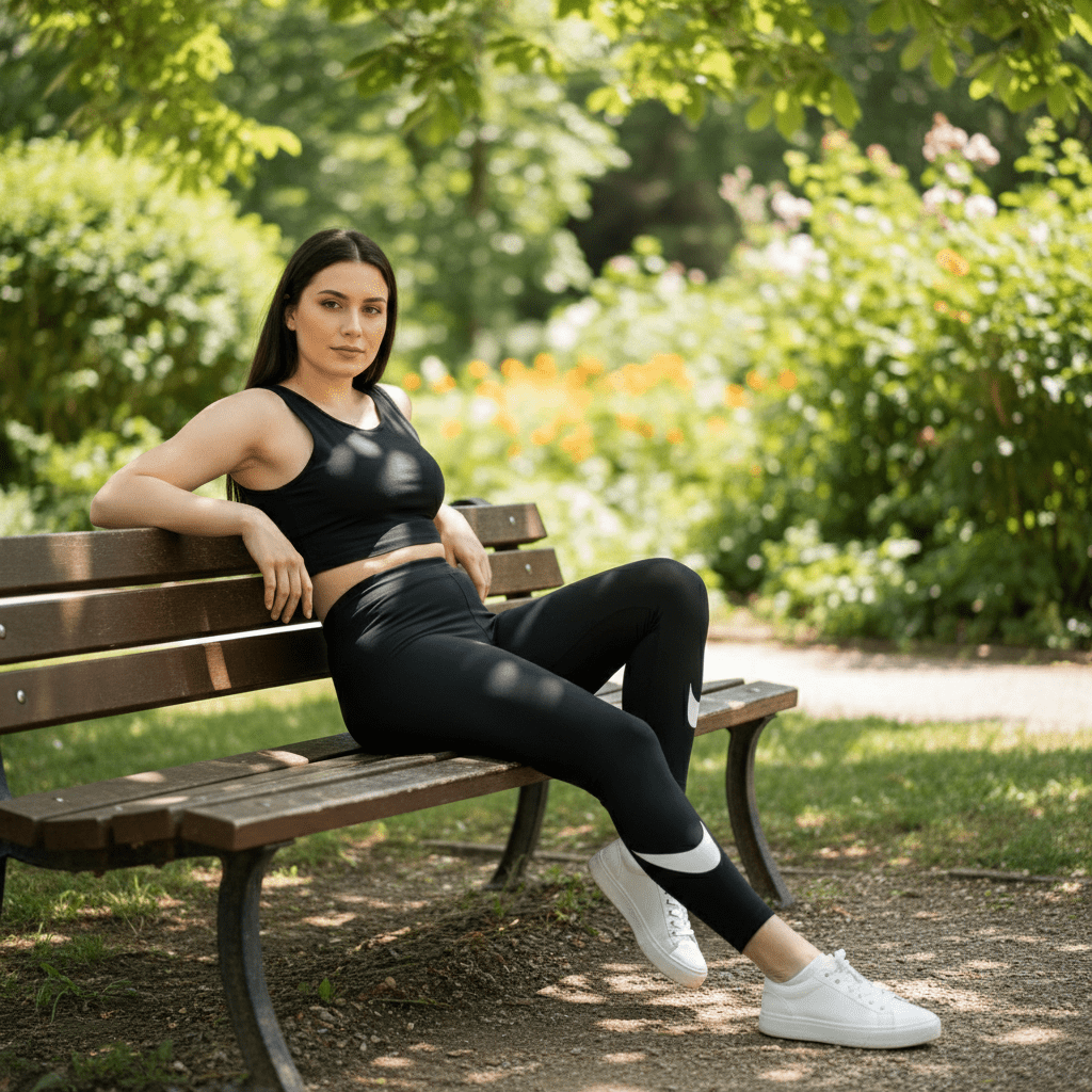 Ženske Helanke Crne – Ženska odjeća – S Crna – slika 4