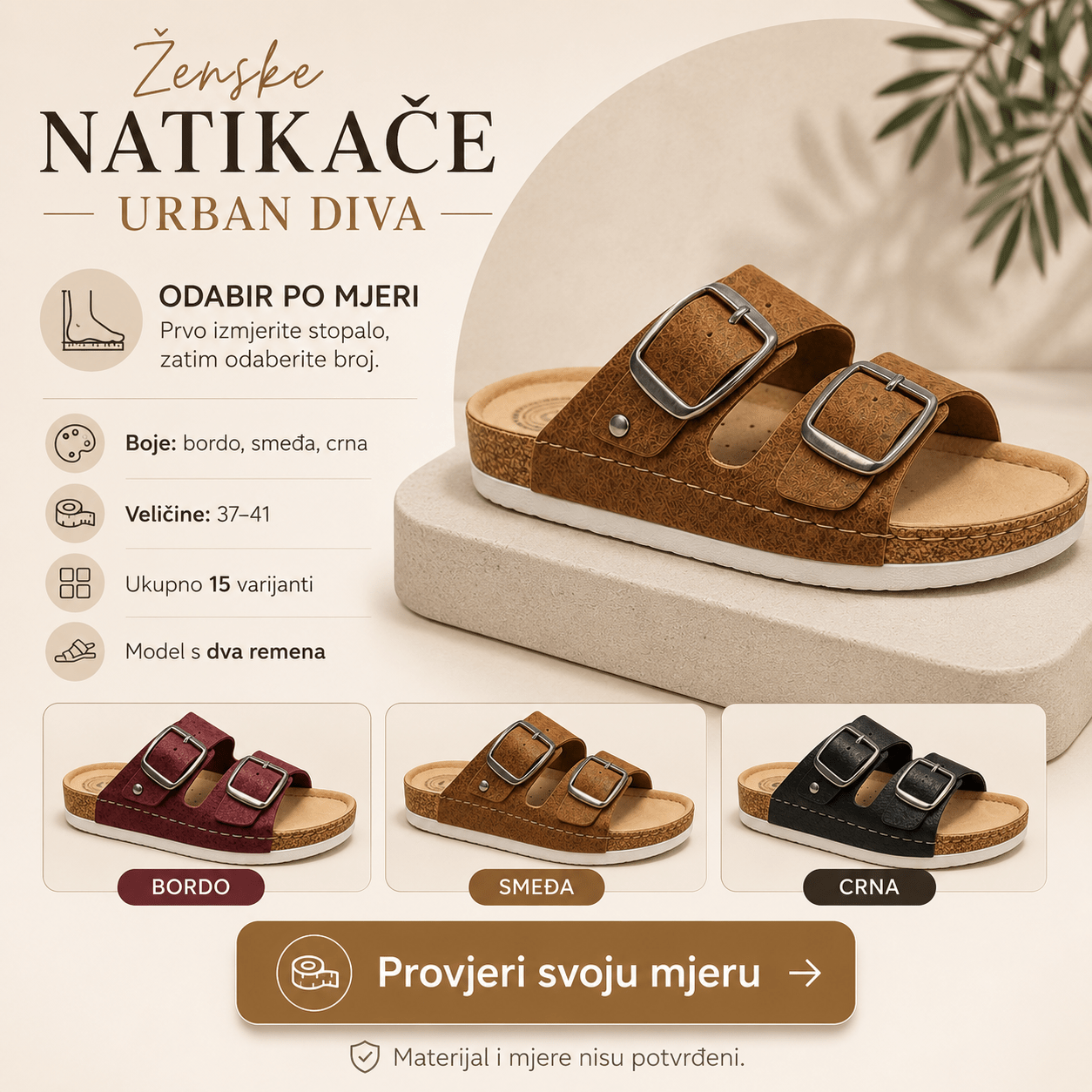 Ženske Natikače Urban Diva – – Bordo 37 – slika 8