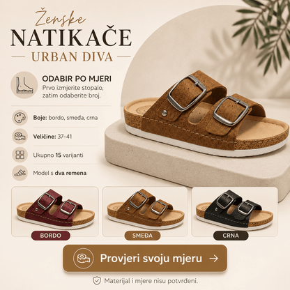 Ženske Natikače Urban Diva – – Bordo 37 – slika 8