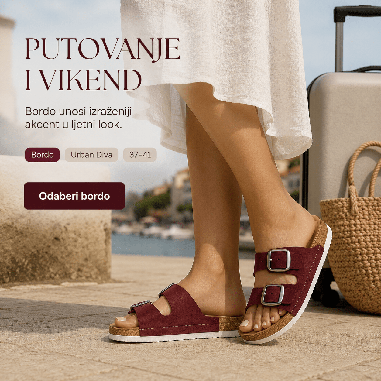 Ženske Natikače Urban Diva – – Bordo 37 – slika 5