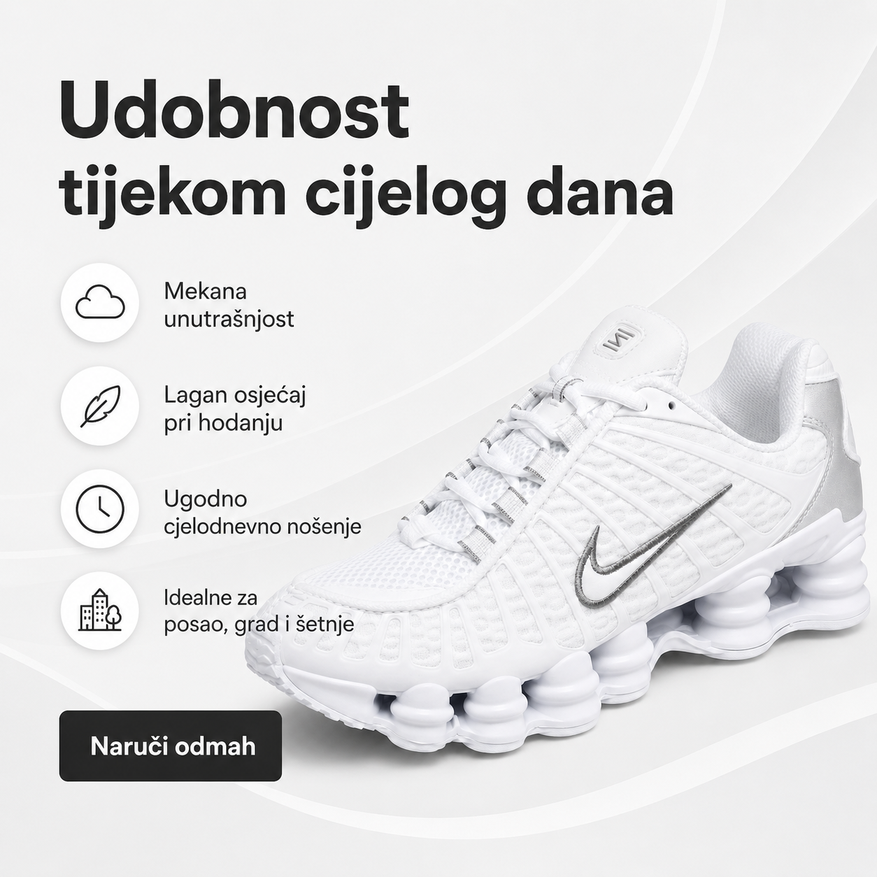 Ženske Premium Bijele Sportske Tenisice – prikaz 3