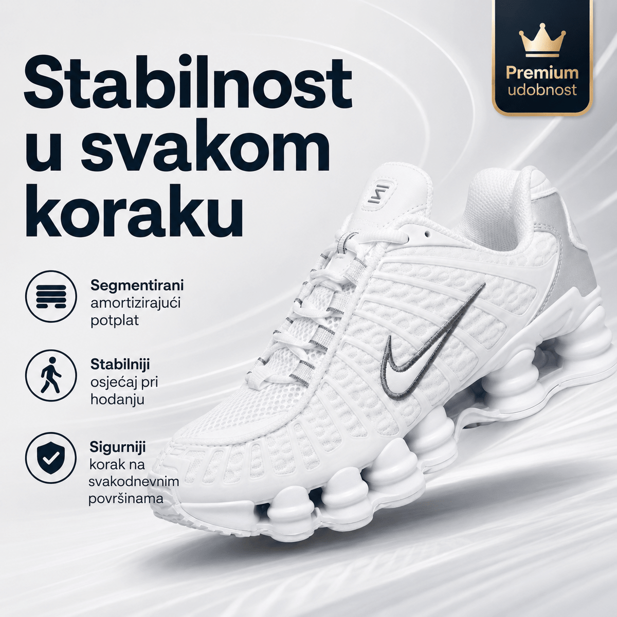 Ženske Premium Bijele Sportske Tenisice – Ženske tenisice – 36 – slika 5