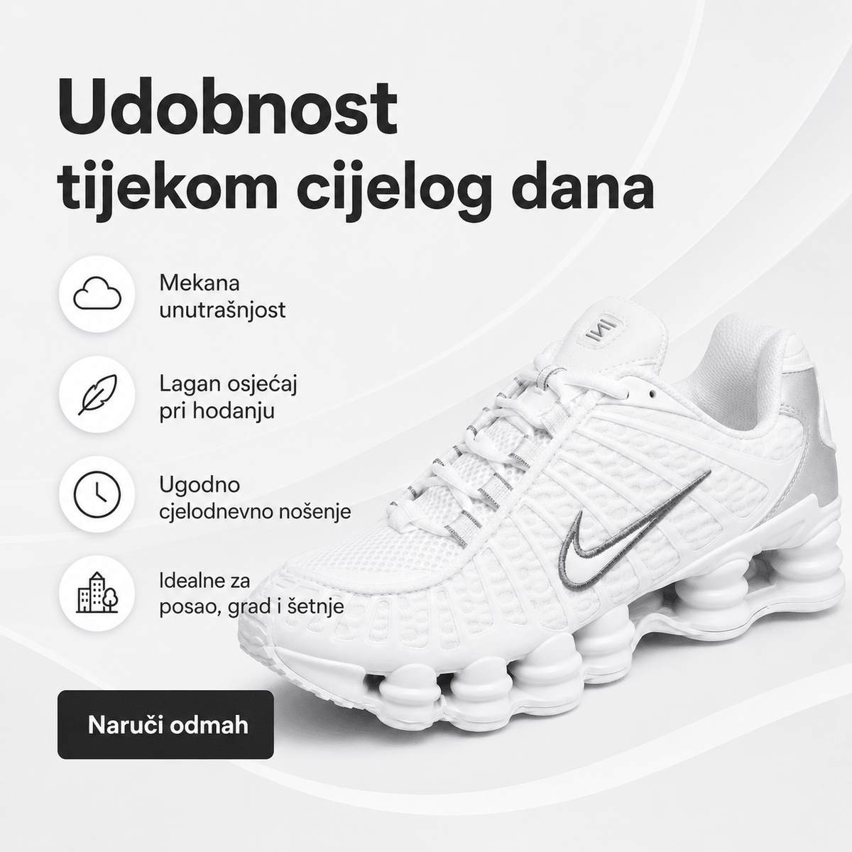 Ženske Premium Bijele Sportske Tenisice – Ženske tenisice – 36 – slika 3