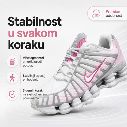 Ženske Premium Bijelo-Roze Sportske Tenisice – prikaz 5
