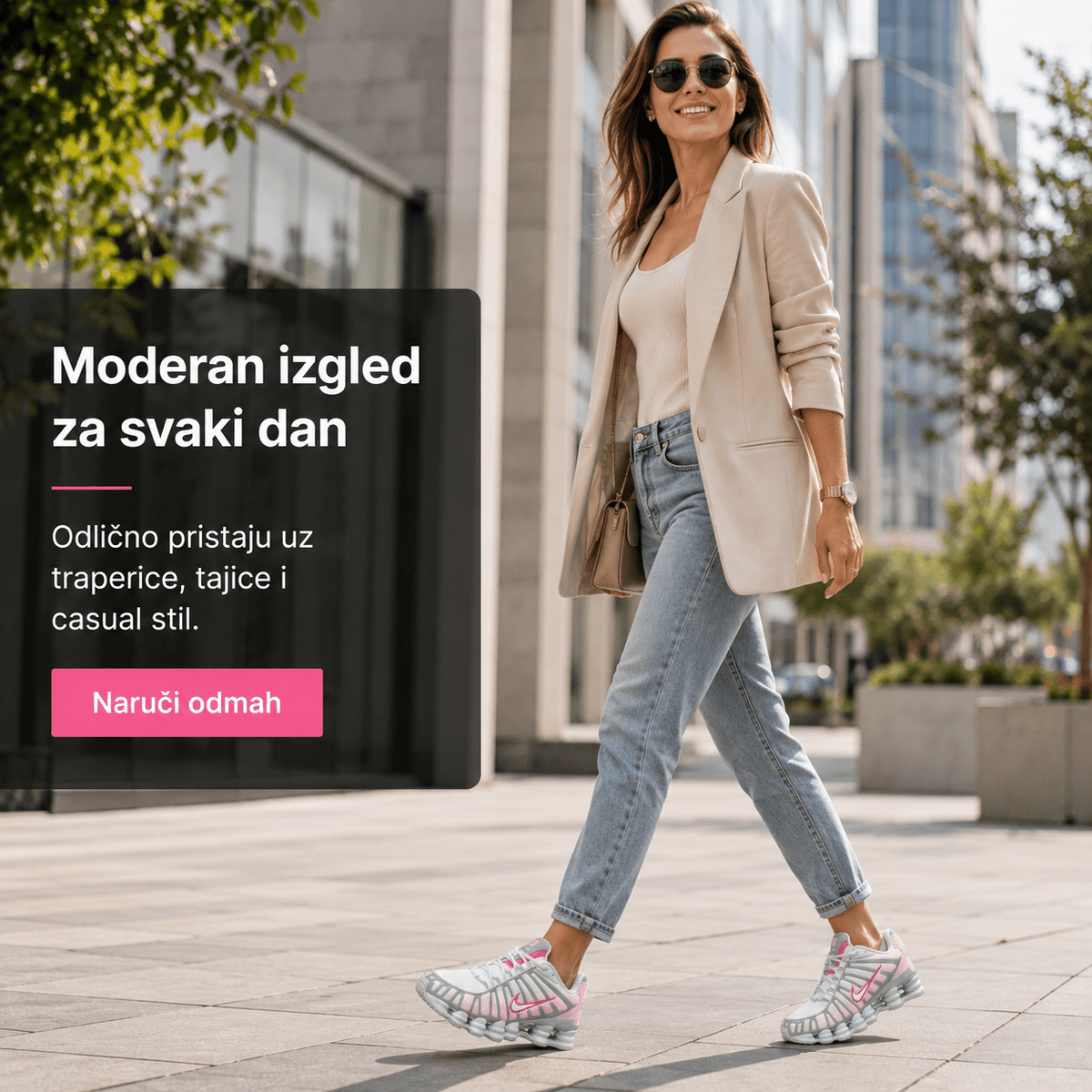 Ženske Premium Bijelo-Roze Sportske Tenisice – Ženske tenisice – 36 – slika 6