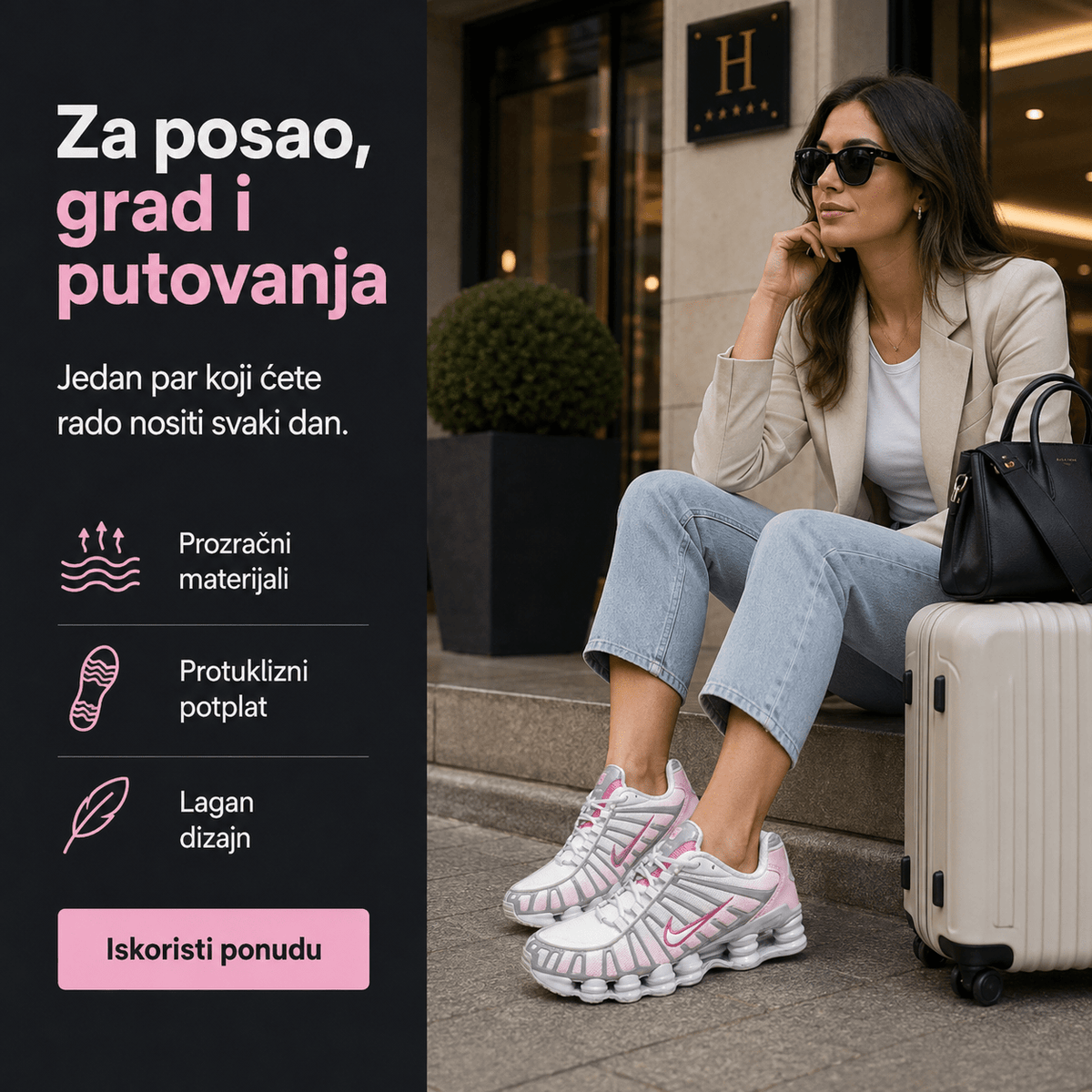 Ženske Premium Bijelo-Roze Sportske Tenisice – Ženske tenisice – 36 – slika 7