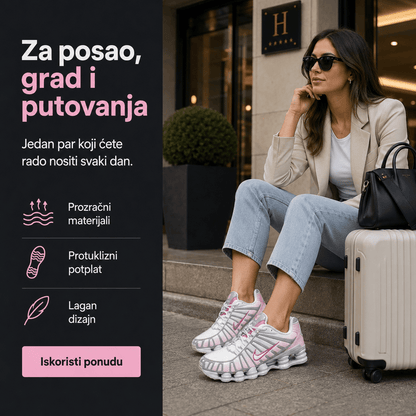 Ženske Premium Bijelo-Roze Sportske Tenisice – Ženske tenisice – 36 – slika 7