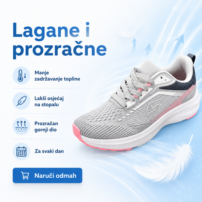 Ženske Sive Sportske Tenisice s Ružičastim Detaljima – prikaz 4