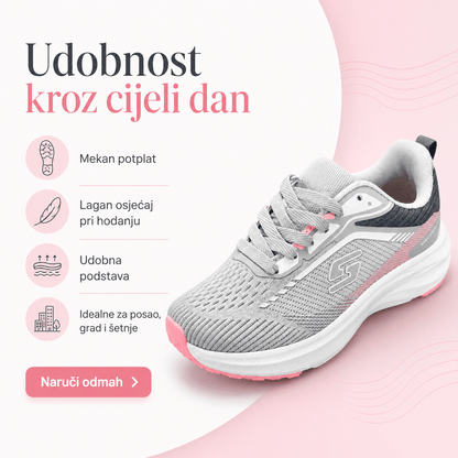 Ženske Sive Sportske Tenisice s Ružičastim Detaljima – Ženske tenisice – 36 – slika 3