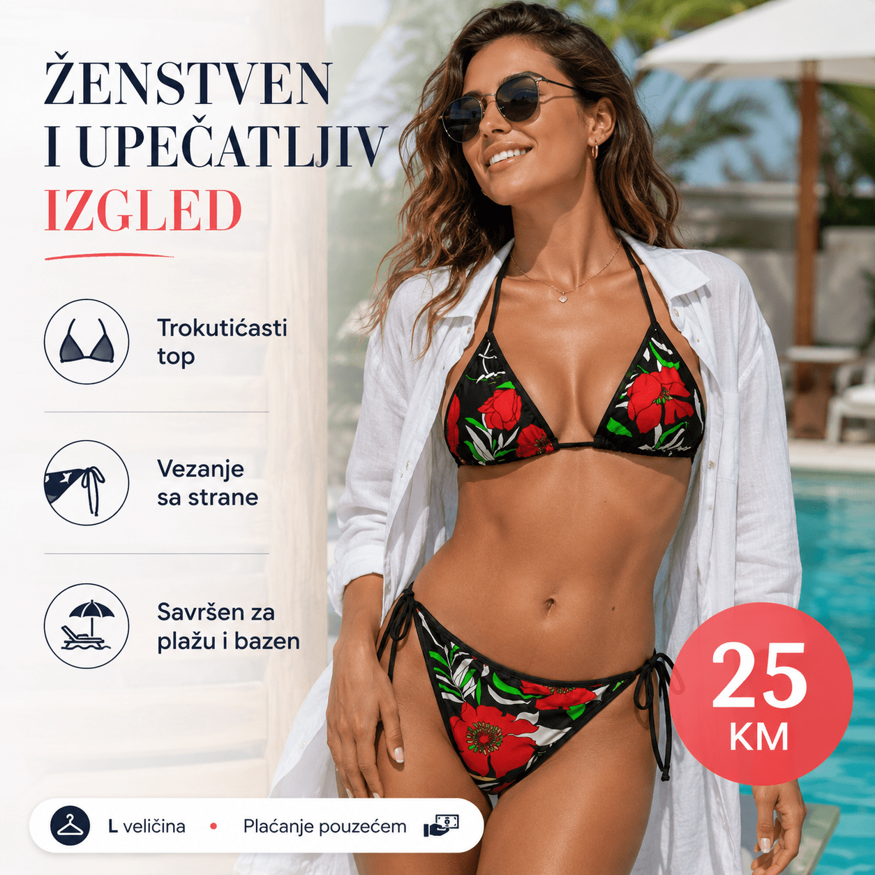 Ženski bikini set s cvjetnim uzorkom – – – slika 3
