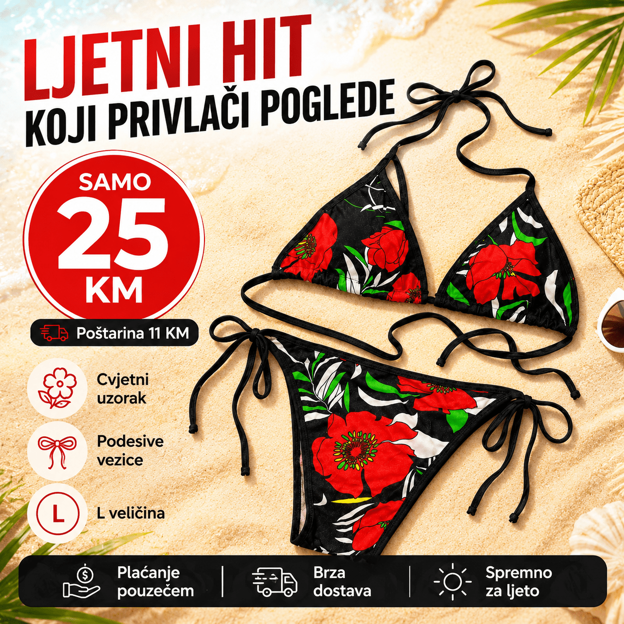 Ženski bikini set s cvjetnim uzorkom – – – slika 4