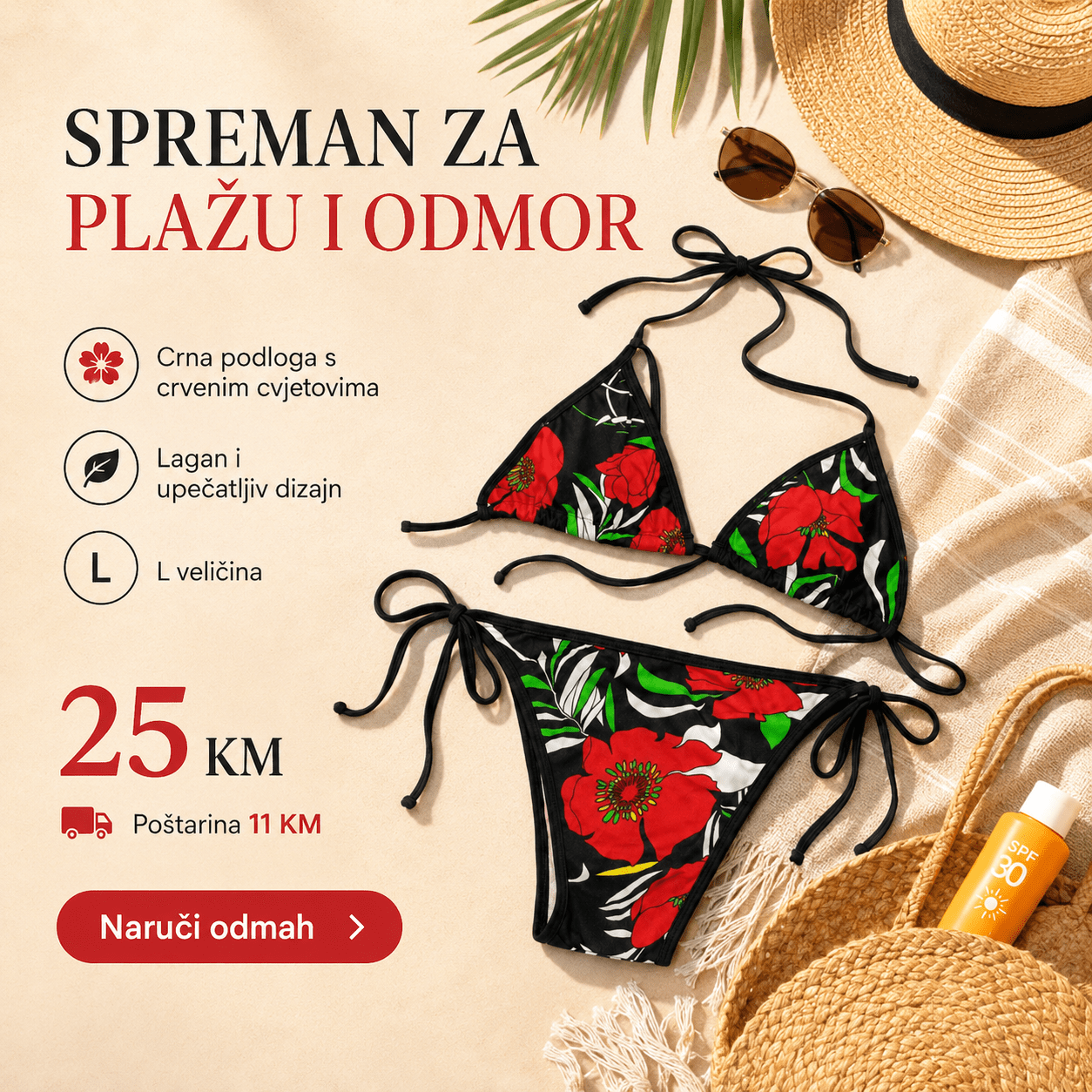 Ženski bikini set s cvjetnim uzorkom – – – slika 8
