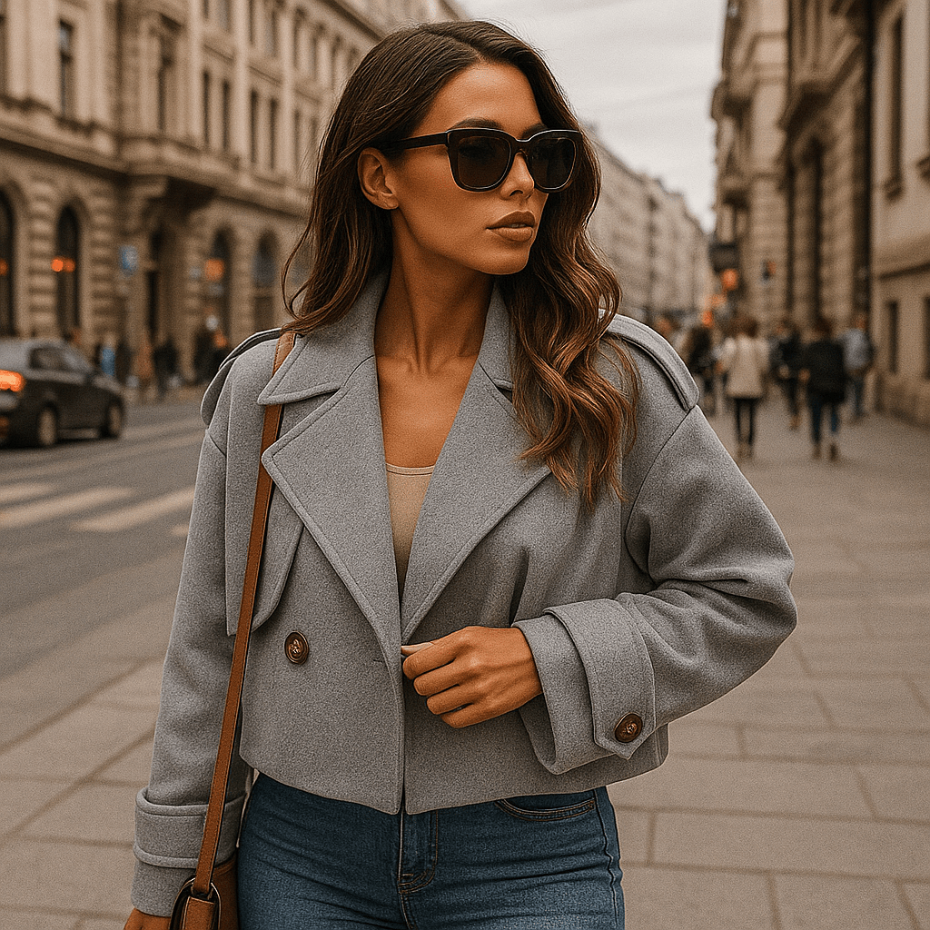 Ženski Kratki Elegantni Kaput - SAMO KLIKNI