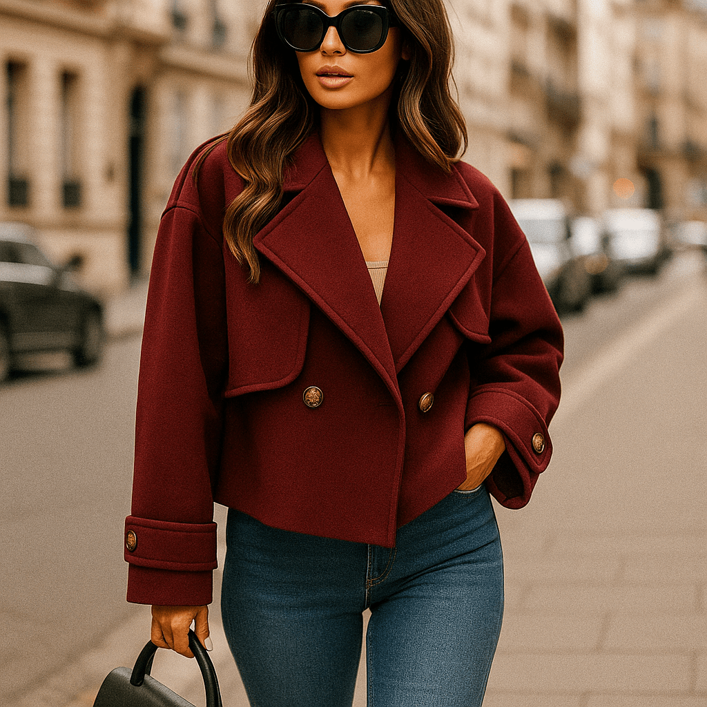 Ženski Kratki Elegantni Kaput - SAMO KLIKNI