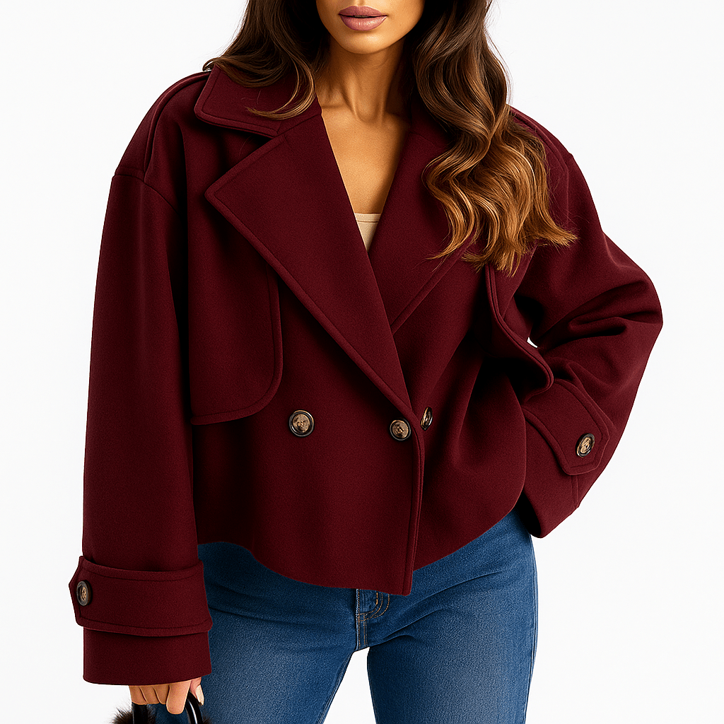 Ženski Kratki Elegantni Kaput - SAMO KLIKNI