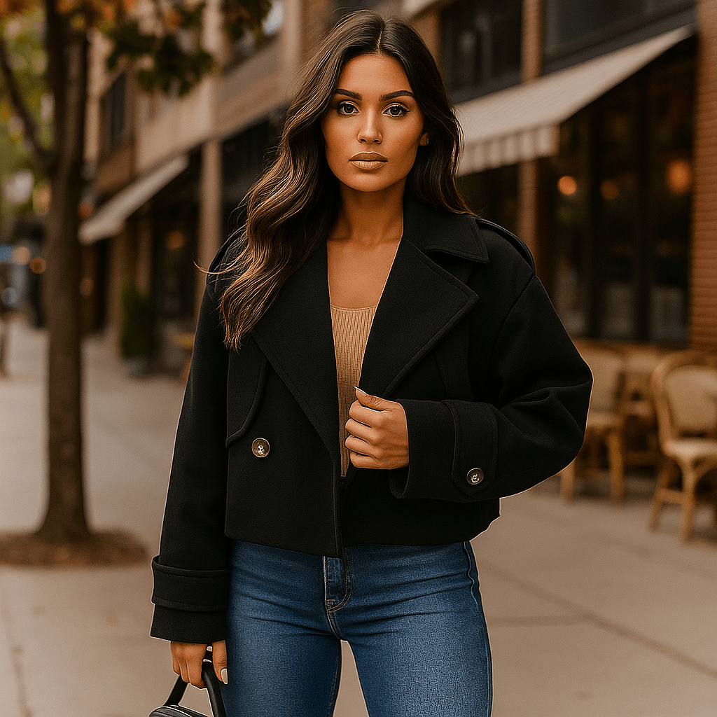 Ženski Kratki Elegantni Kaput - SAMO KLIKNI