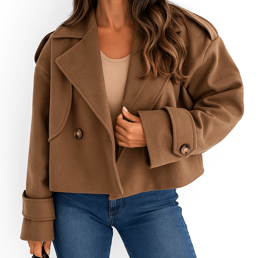 Ženski Kratki Elegantni Kaput - SAMO KLIKNI