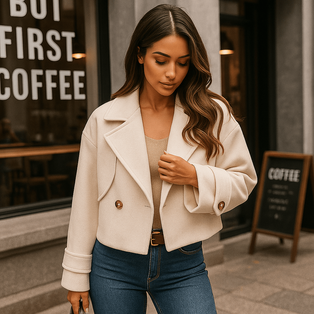 Ženski Kratki Elegantni Kaput - SAMO KLIKNI