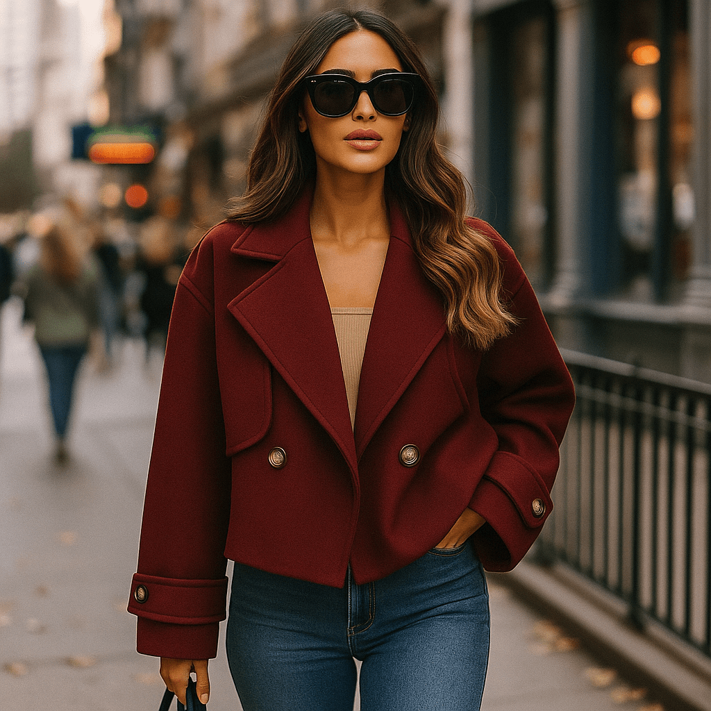 Ženski Kratki Elegantni Kaput - SAMO KLIKNI