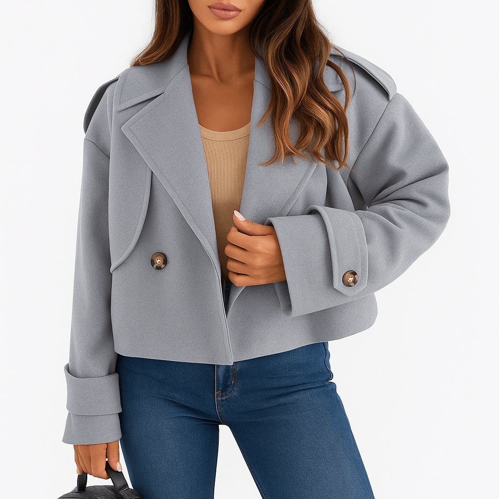 Ženski Kratki Elegantni Kaput - SAMO KLIKNI