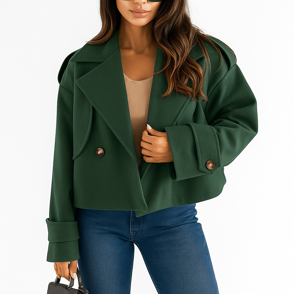 Ženski Kratki Elegantni Kaput - SAMO KLIKNI