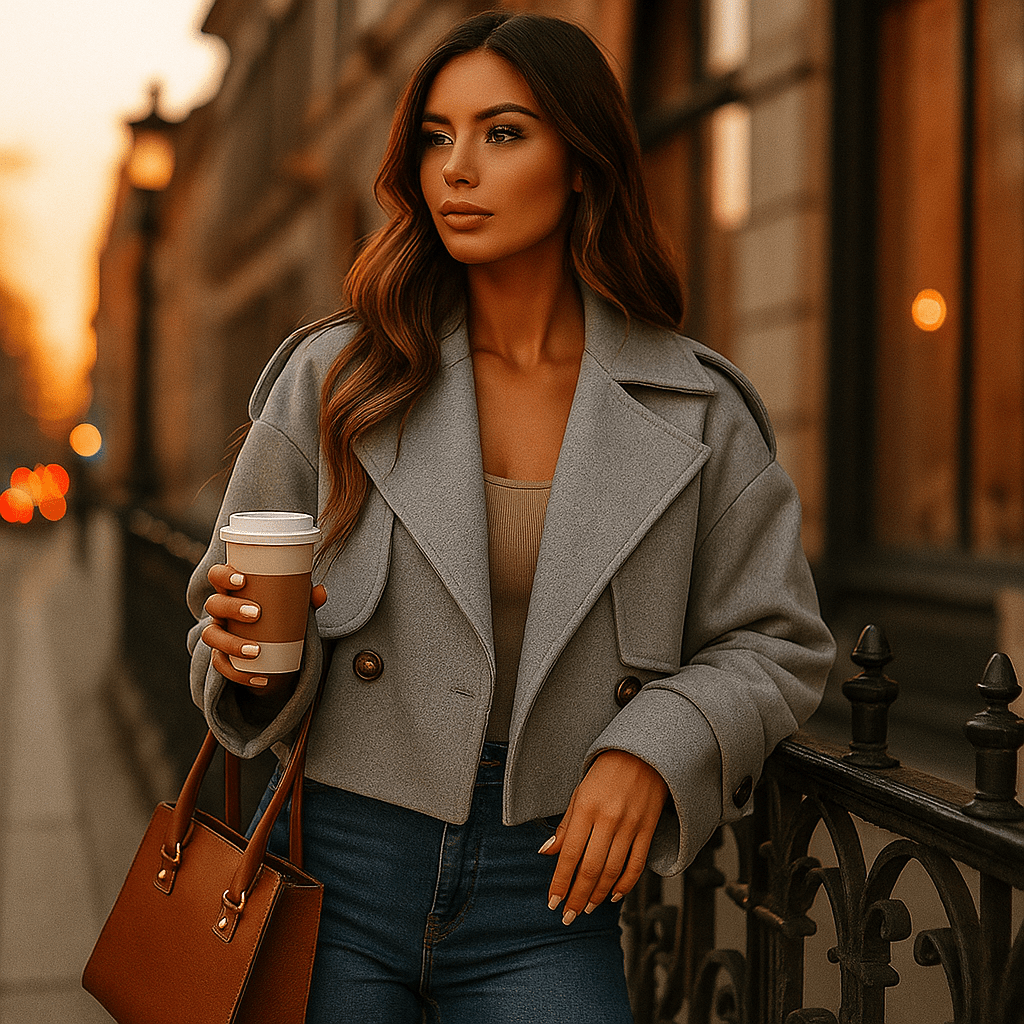 Ženski Kratki Elegantni Kaput - SAMO KLIKNI