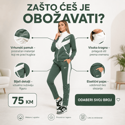Ženski Pamučni Trenerka Set – Ženska Odjeća – S – slika 4